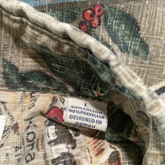 REYN SPOONER “KONA COFFE” vintage Hawaiian shirt premium roast Kona koast- Large - Picture 4 of 11